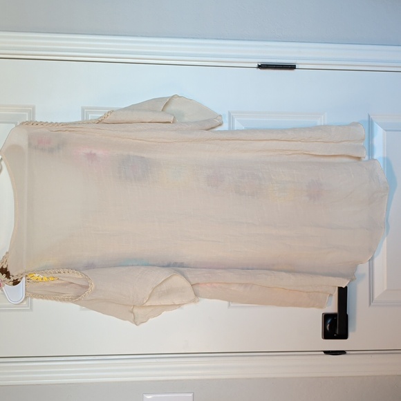 SHEIN Cream Dress with Multicolor Crochet Accents - Picture 3 of 3